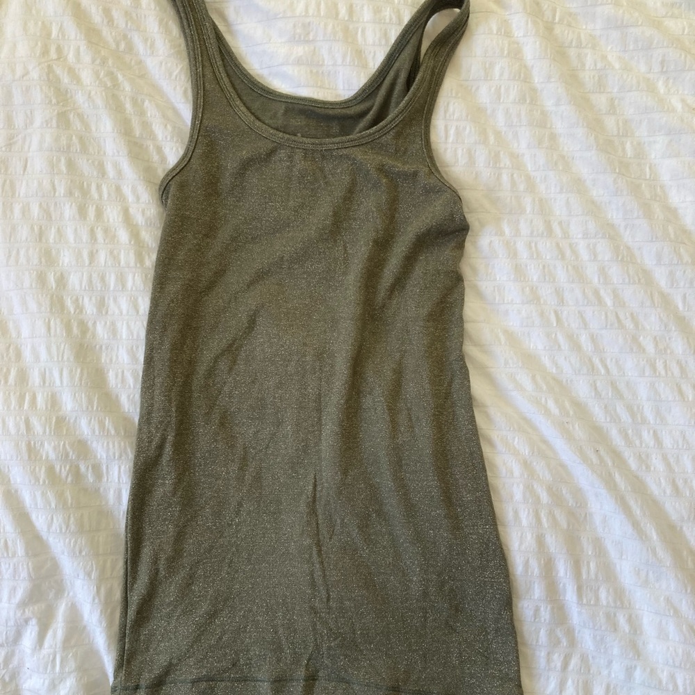 Women’s Glittery Green Tank Top